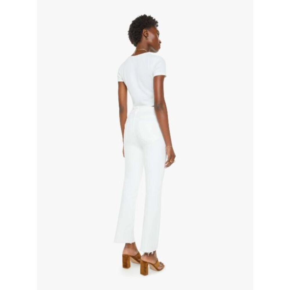 NEW MOTHER The Hustler Ankle Fray Jeans Fairest Of Them All Flared Leg Size 33 - Picture 5 of 14